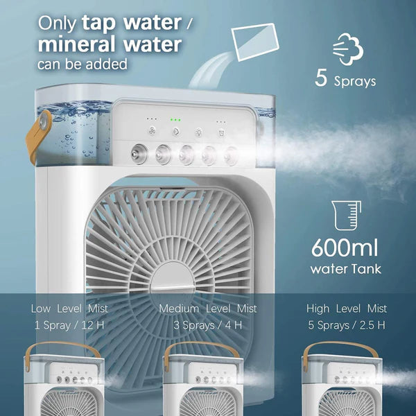 Portable Humidifier Air Cooler Mist Fan
